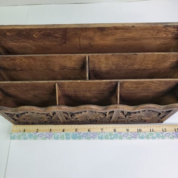 Vintage Lerner Letter Holder Mail Desk Top Makeup Organizer Caddy Bill Sorter - Picture 10 of 12